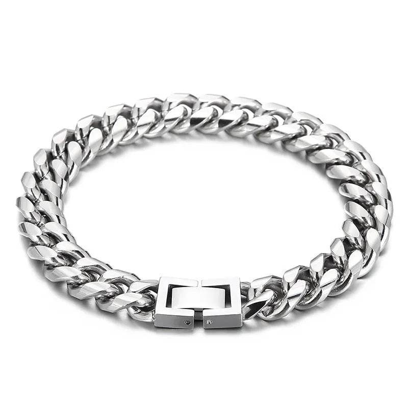 Cuban Link Chain Trimming Chain Jewelry Buckle Titanium Steel Bracelet - Velora