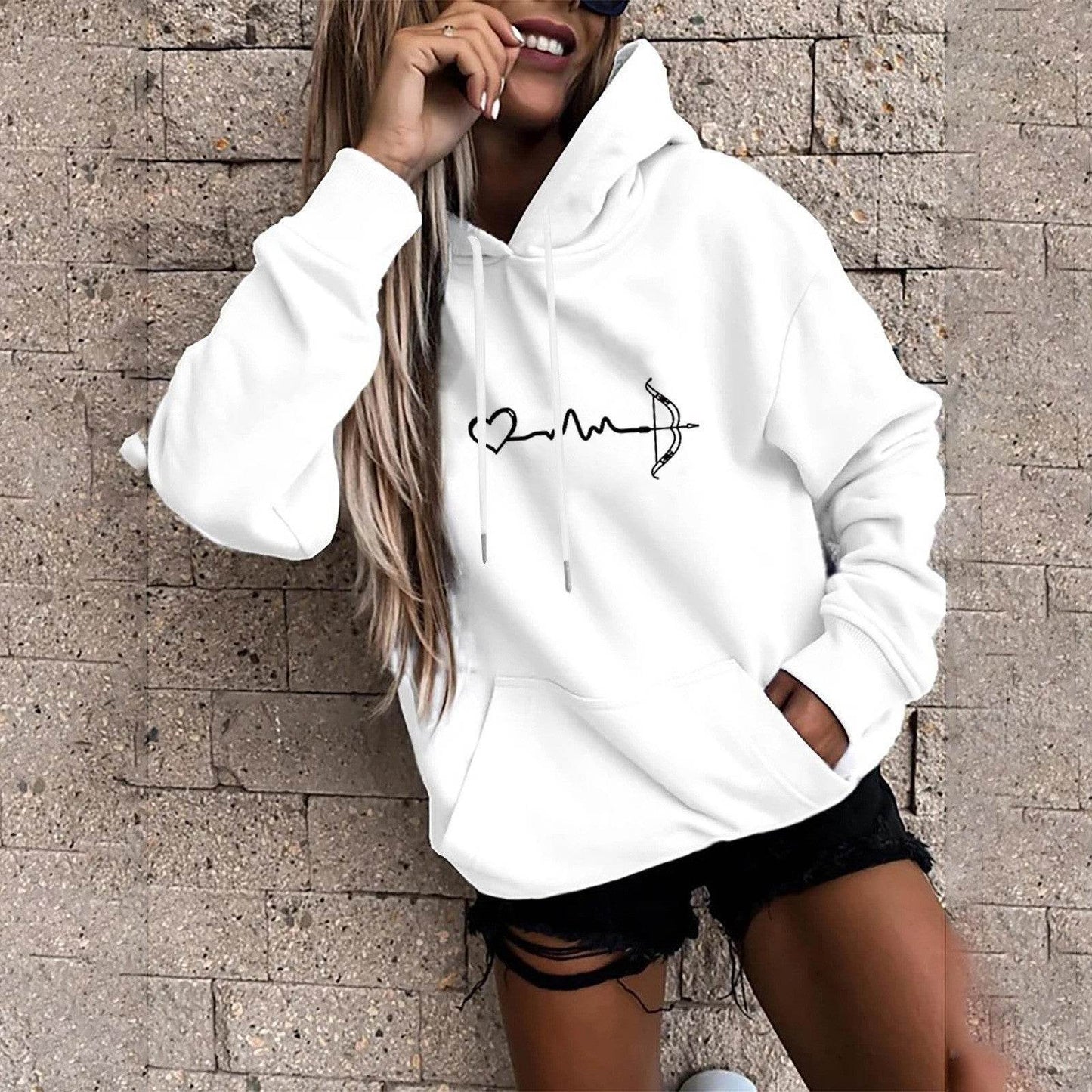 Fleece-lined Hoodie Sweater Couple's Tops Loose - Velora