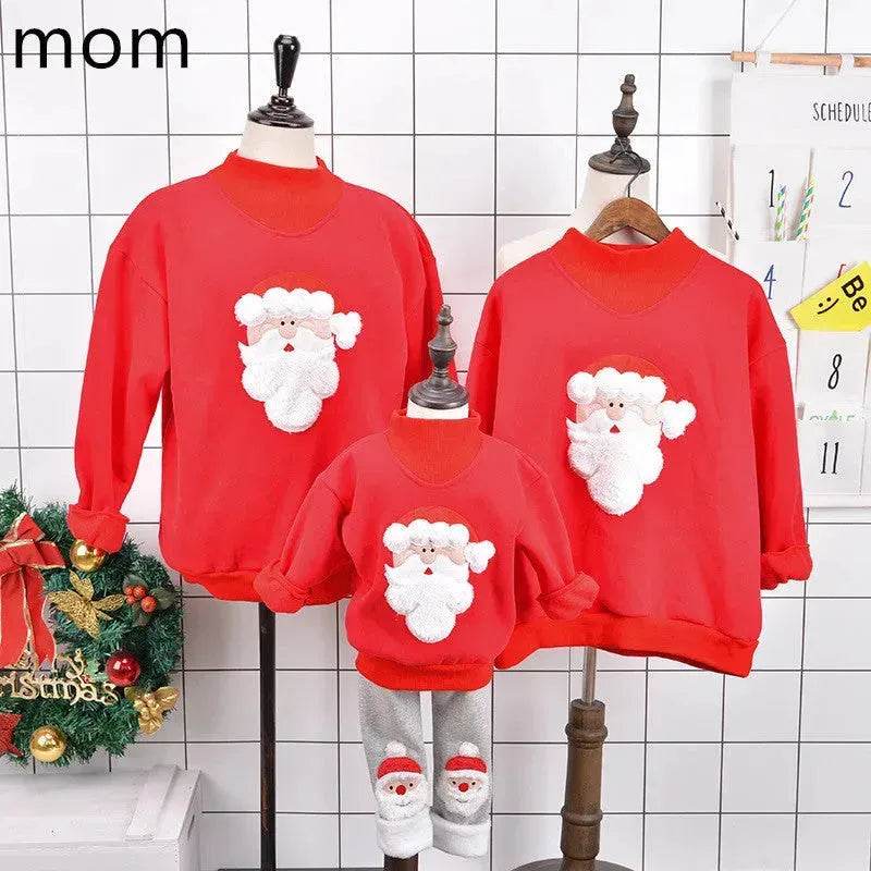 Family Christmas Deer Santa claus sweatshirt - Velora