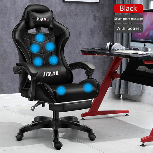 Men's Computer Home Comfort Ergonomic Dormitory Gaming Seat Swivel Chair - Velora