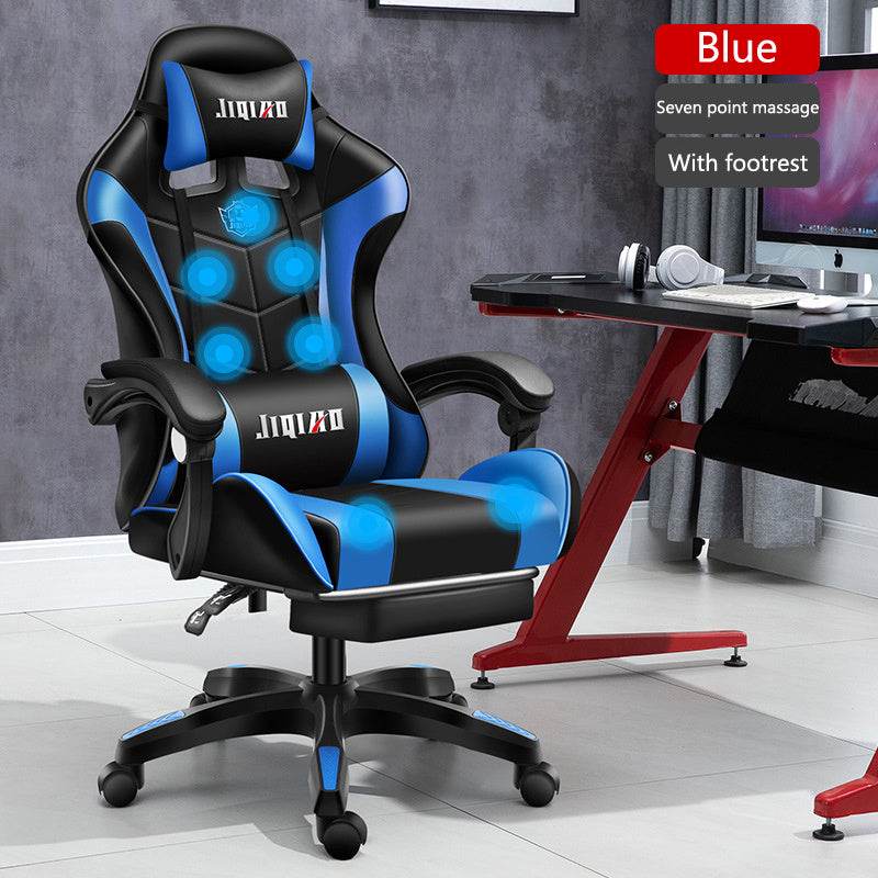 Men's Computer Home Comfort Ergonomic Dormitory Gaming Seat Swivel Chair - Velora