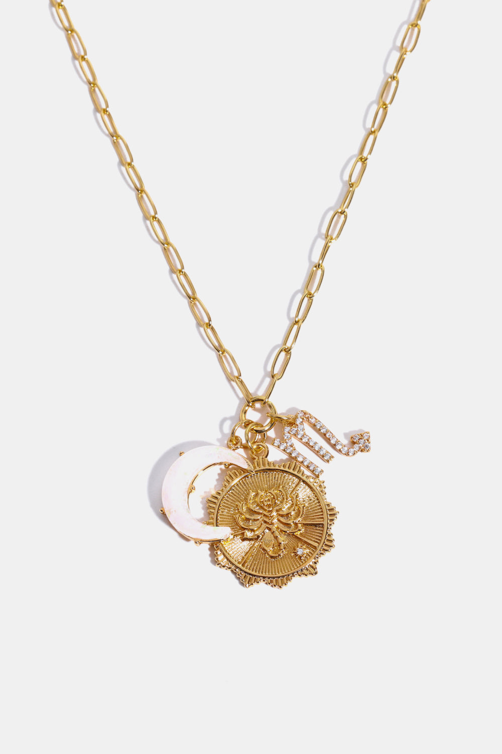 Constellation and Moon Pendant Copper Necklace - Velora
