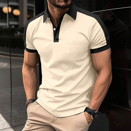 Men's Short Sleeve Business Shirt Summer Casual Polo Shirts - Velora