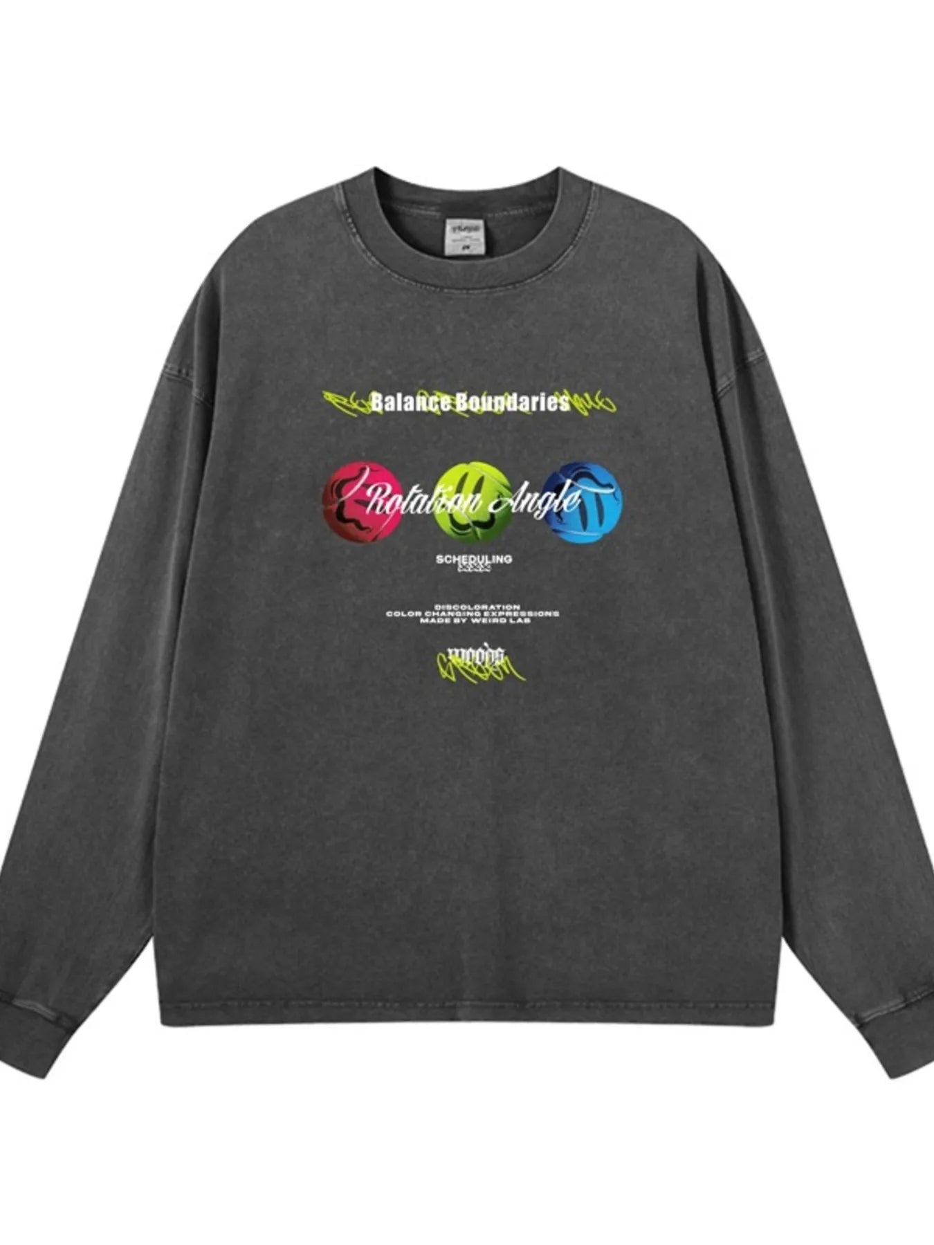 Men's Graphic Round Neck Long Sleeve T-Shirt - Velora