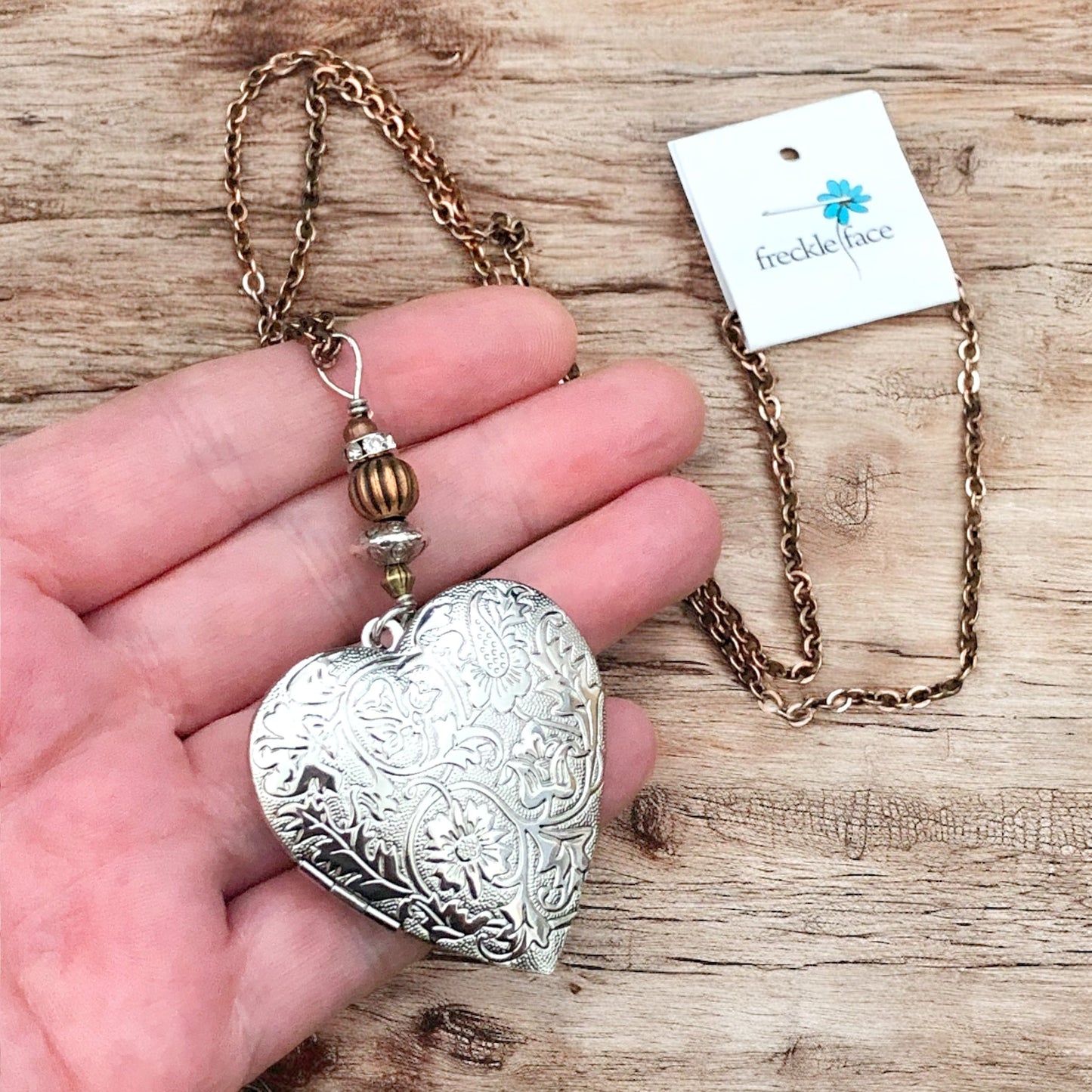 Heart Photo Locket Necklace - Velora