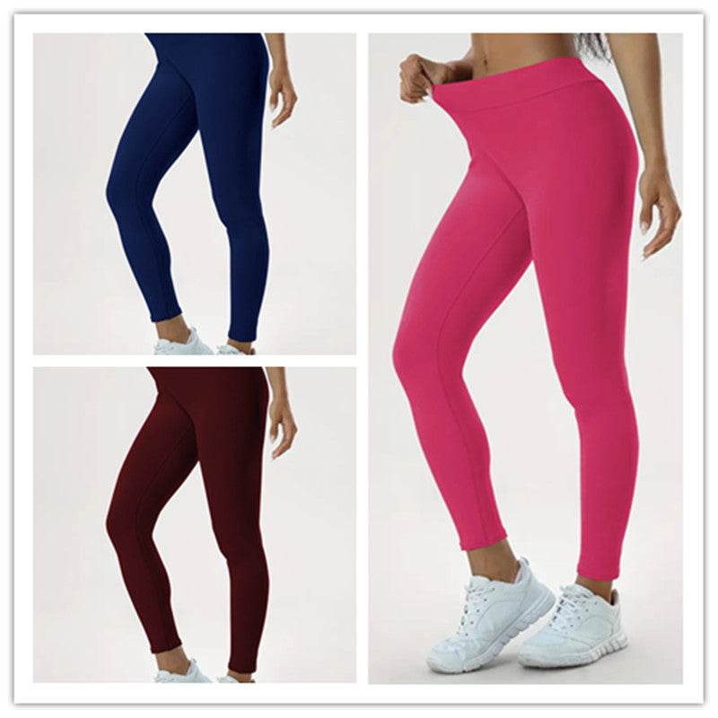 Women's Yoga Pants High Waist Lift High Elastic Tight Fitness Trousers - Velora