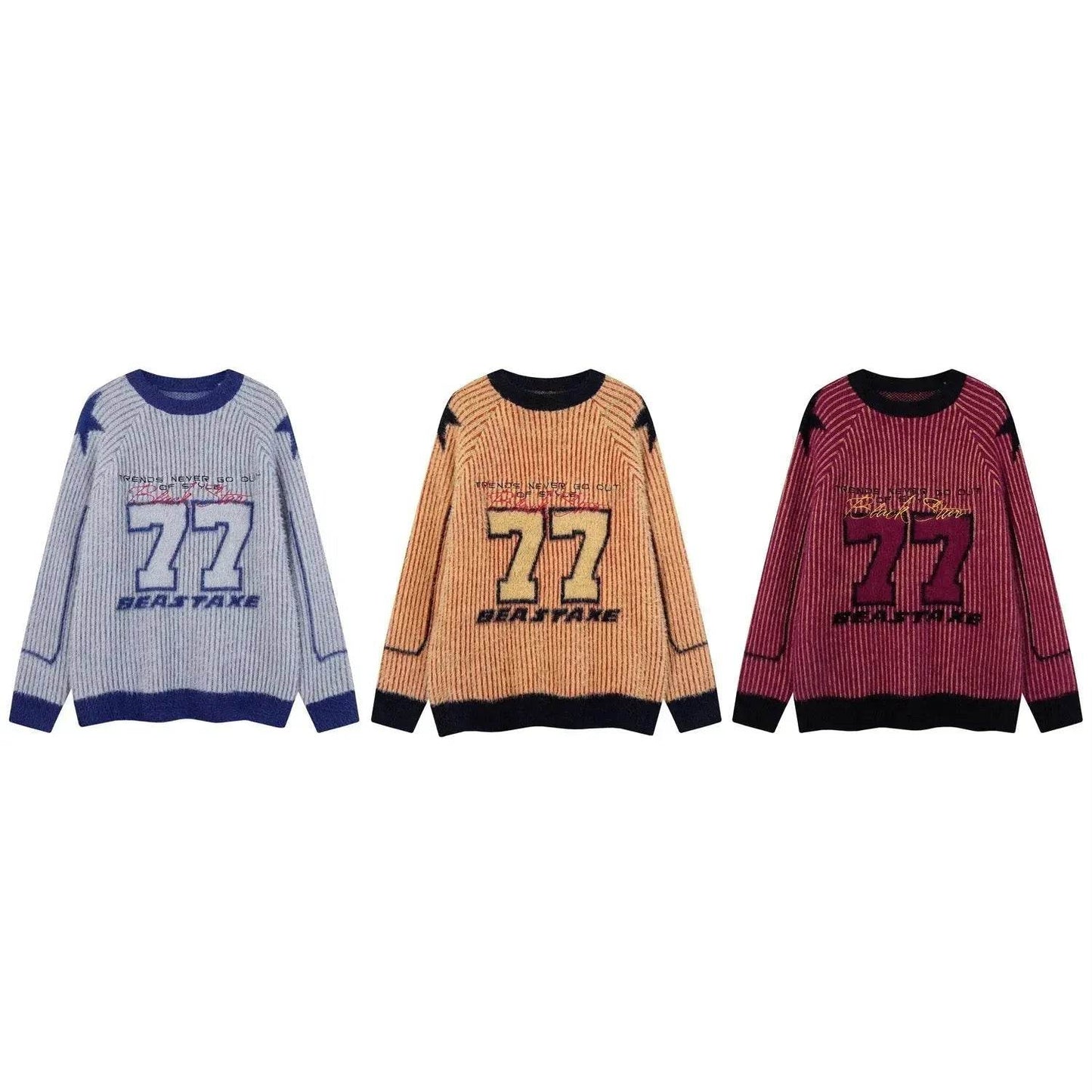 New Trend Autumn Winter Round neck Oversized Pullover Wool Sweater for Teenagers - Velora
