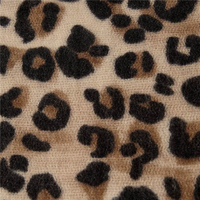 Leopard-print cashmere women's scarf shawl - Velora