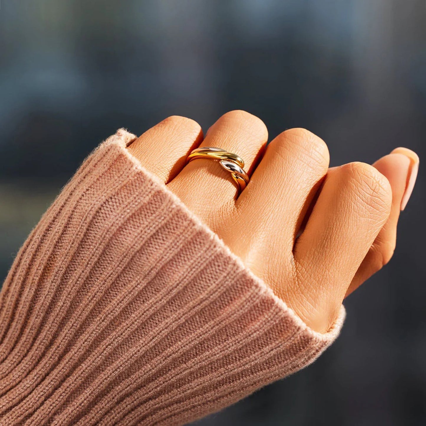925 Sterling Silver Twisted Open Ring https://like2b-uy