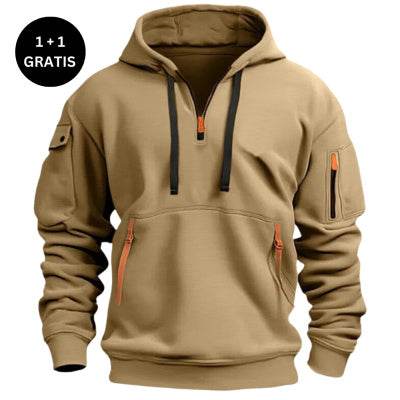 Dropped Shoulder Hooded Sweatshirt Men's Women's Plus Size Loose Pullover Fashion Sweatshirt - Velora