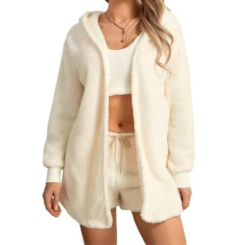 Women's Plush Cover New Homewear Two-piece Set - Velora