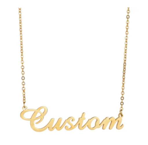 Stainless Steel Customized Various Sign Name Necklace Custom Butterfly Heart Nameplate For Women Girls Christmas Gift - Velora