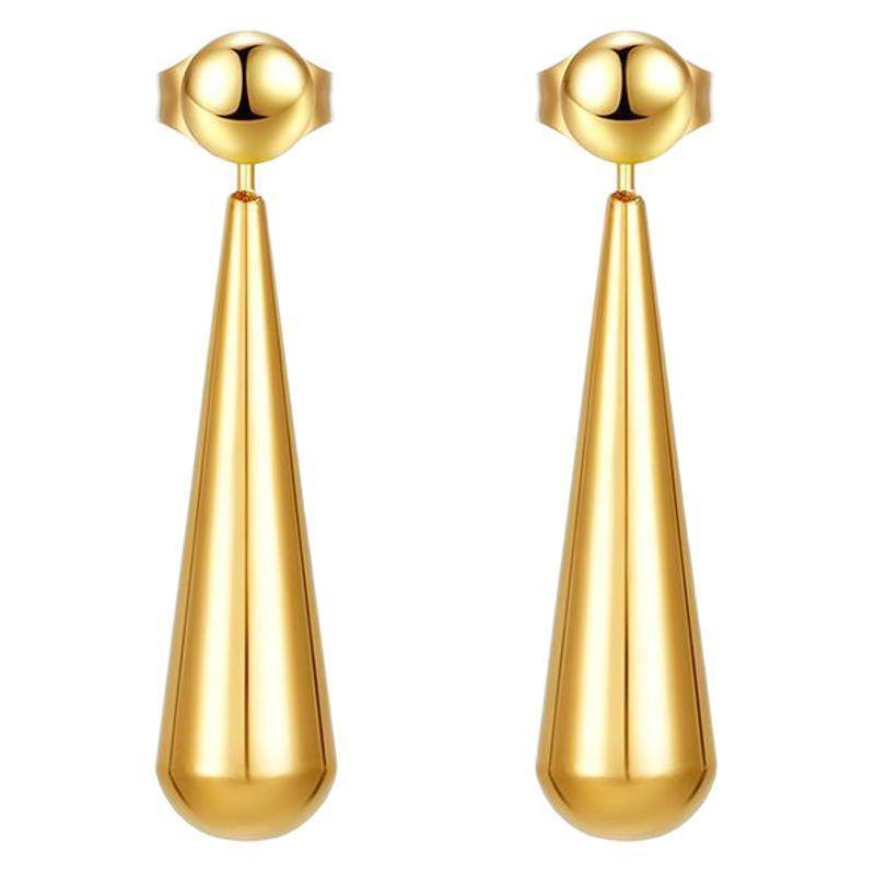 Minimalist Dual-wear-style Long Water Drop Ear Studs - Velora