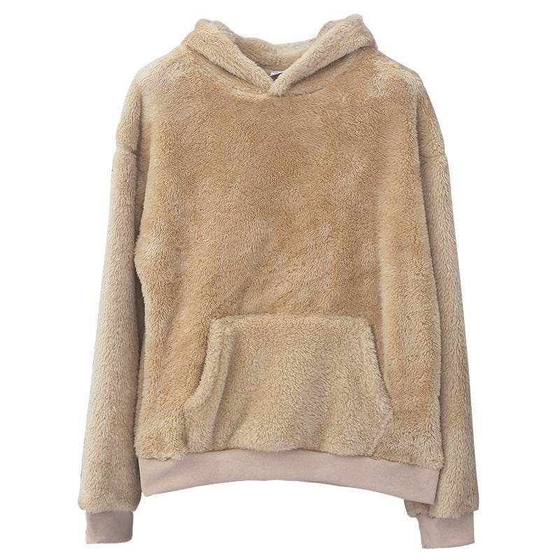 Double-sided Velvet Hooded Sweater Men's Plush Sweatshirt With Pockets - Velora