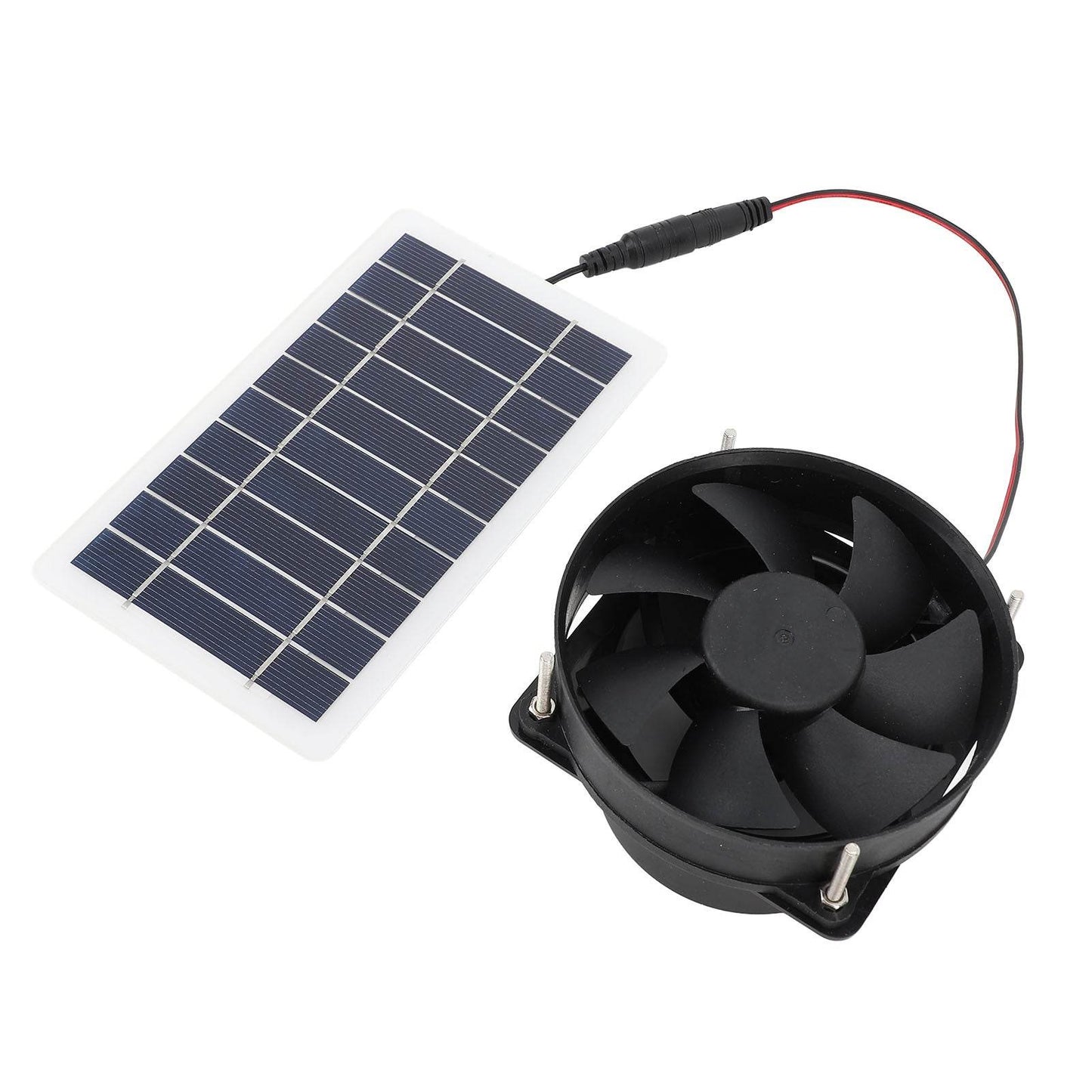 10W Solar Panel Powered Fan Kit Monocrystalline Silicon Solar Powered Exhaust Fan Portable Silent Solar Panel Fan for Outdoor - Velora