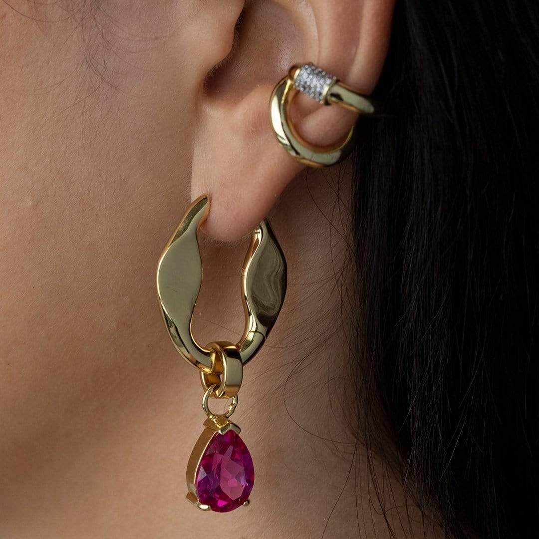 Female Zircon Drop Retro Light Luxury Earrings - Velora