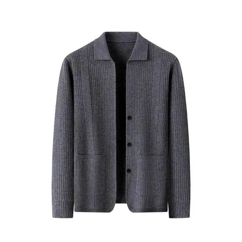Slim fit Knitted Cardigan sweater For Young Men Workwear for fall Winter - Velora