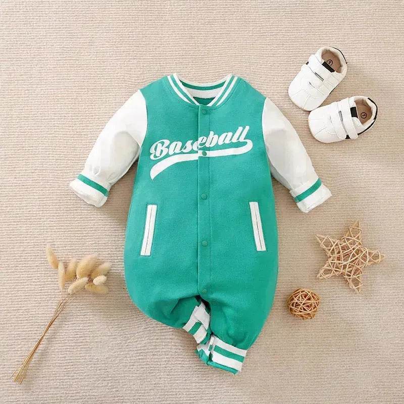 Baby One-piece Spring And Autumn Romper Baseball Uniform cloth - Velora