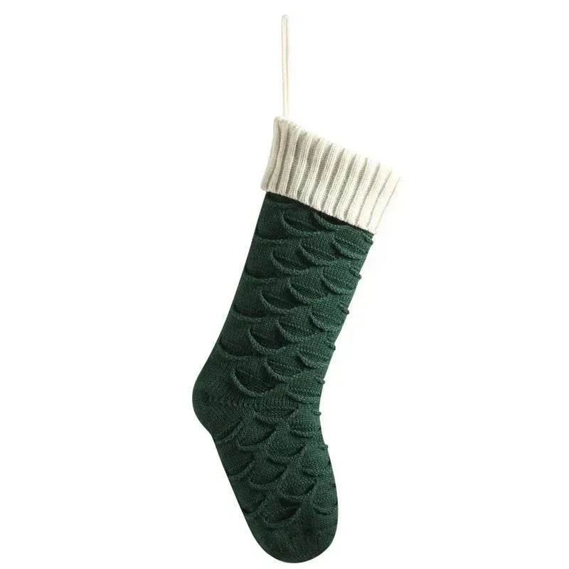 Christmas Gift Bag Decorative Socks Knitted Hanging Decoration - Velora