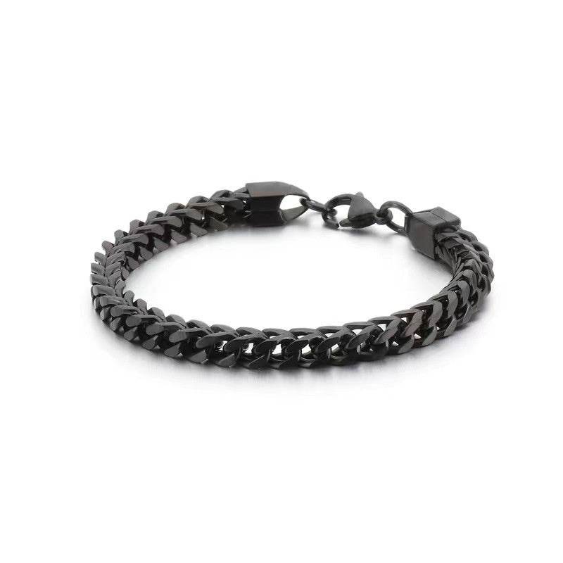 18K Gold Thick Hemp Flowers High-grade Exquisite And Versatile Personality Chain Titanium Steel Bracelet For Men Women Jewelry Gift - Velora