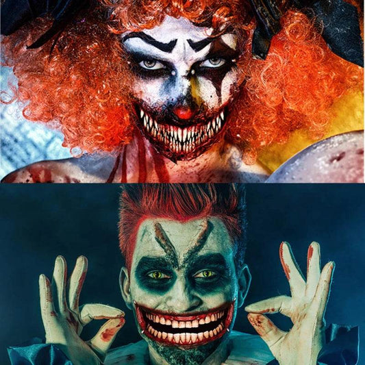 18 Sheets Halloween Temporary Tattoo Stickers 18 Styles Realistic Face Tattoo Face Stick Horror Prank Props Make Up Face Decals Cosplay Decor For Halloween Trick Or Treat Party Costumes Party - Velora