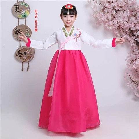 Clothing Korean Photography Children's Minority Performance Girls Dance Costume Hanbok - Velora