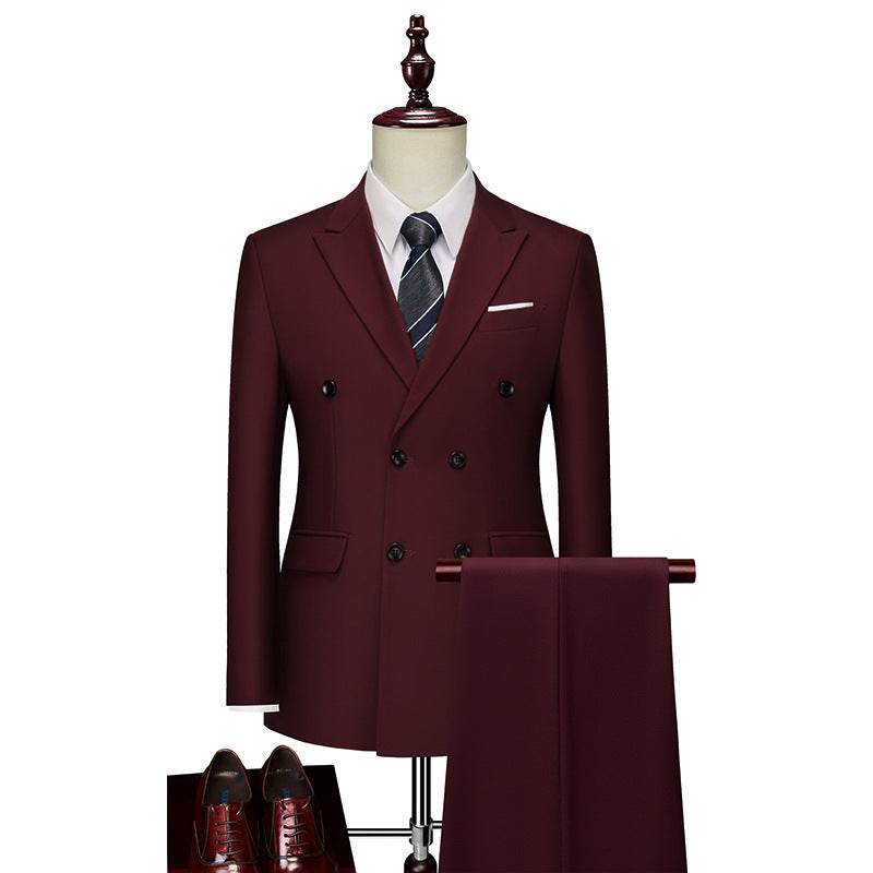 Men's Business Casual Suit Double Breasted Suit Suit - Velora