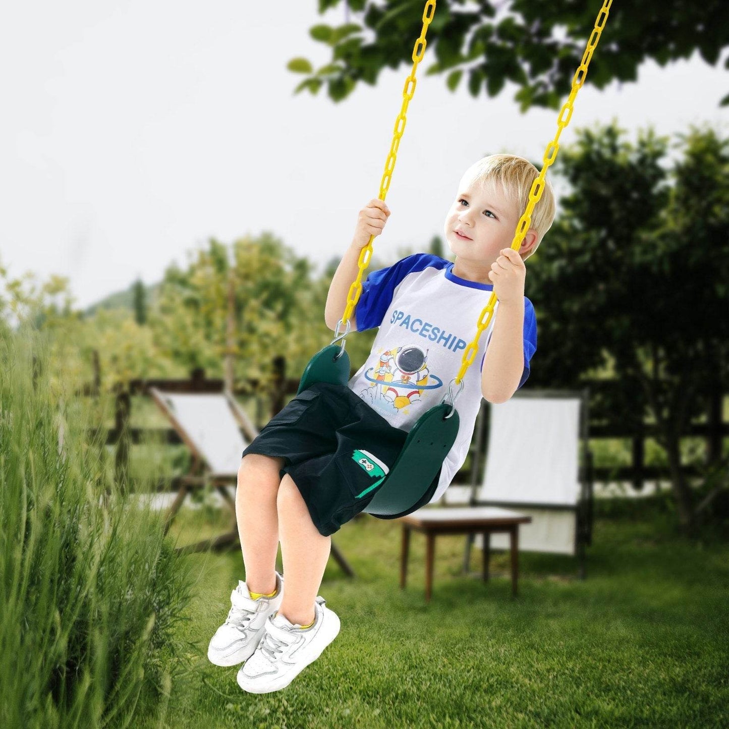 2-Pack Swing Seats Swings Replacement For Outdoor Swing Set 66 Inch Chain - Velora