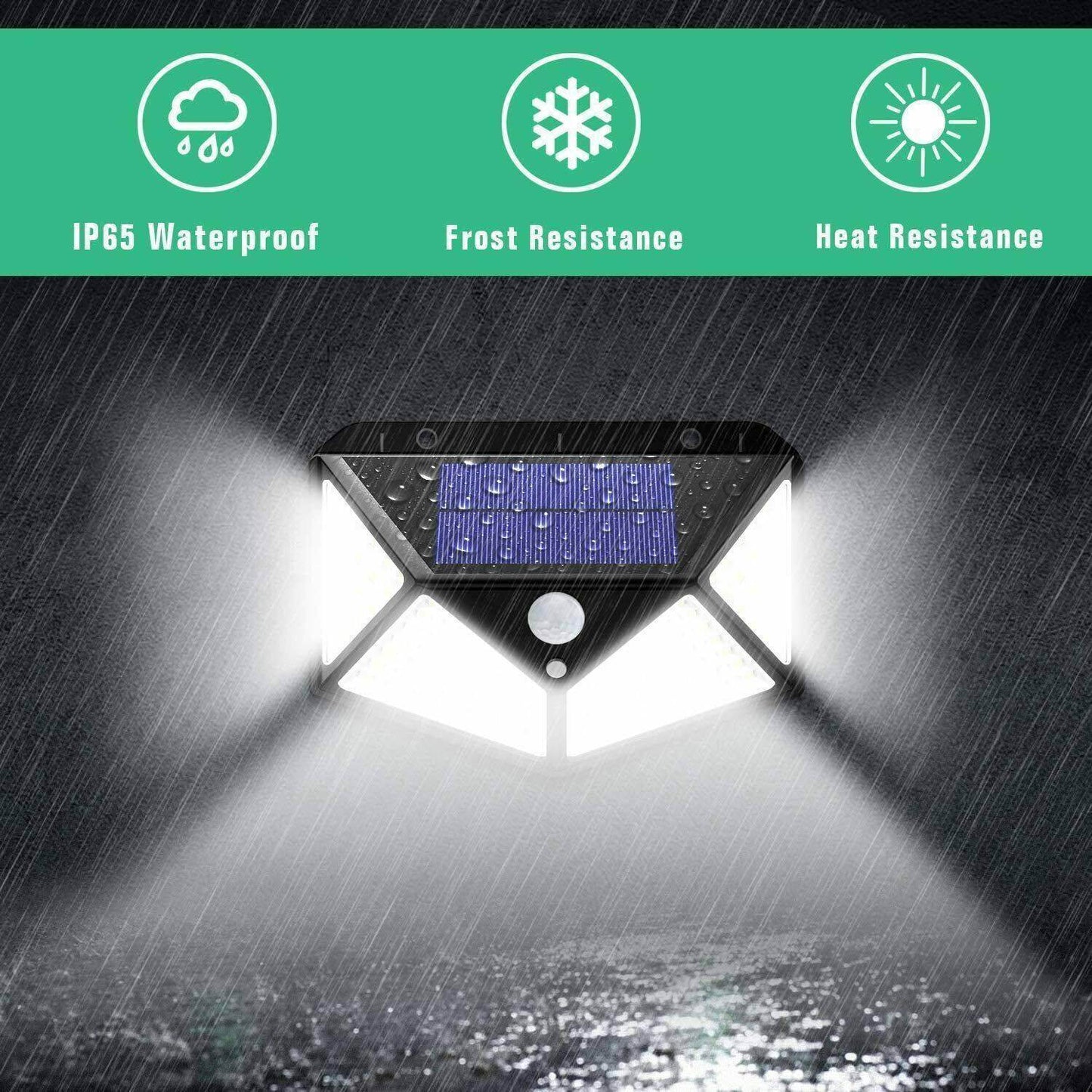 4X Solar Power PIR Motion Sensor Wall Lights LED Outdoor Garden Security Lamp - Velora