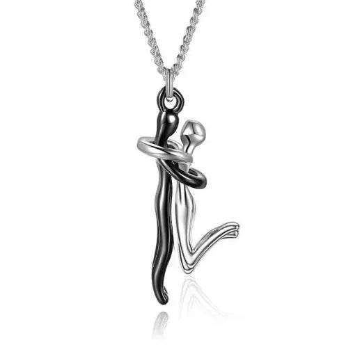 18K Love Hug Necklace Couple Anniversary Valentine's Day Gift Fashion Simple Temperament Clavicle Chain Pendant Necklace - Velora