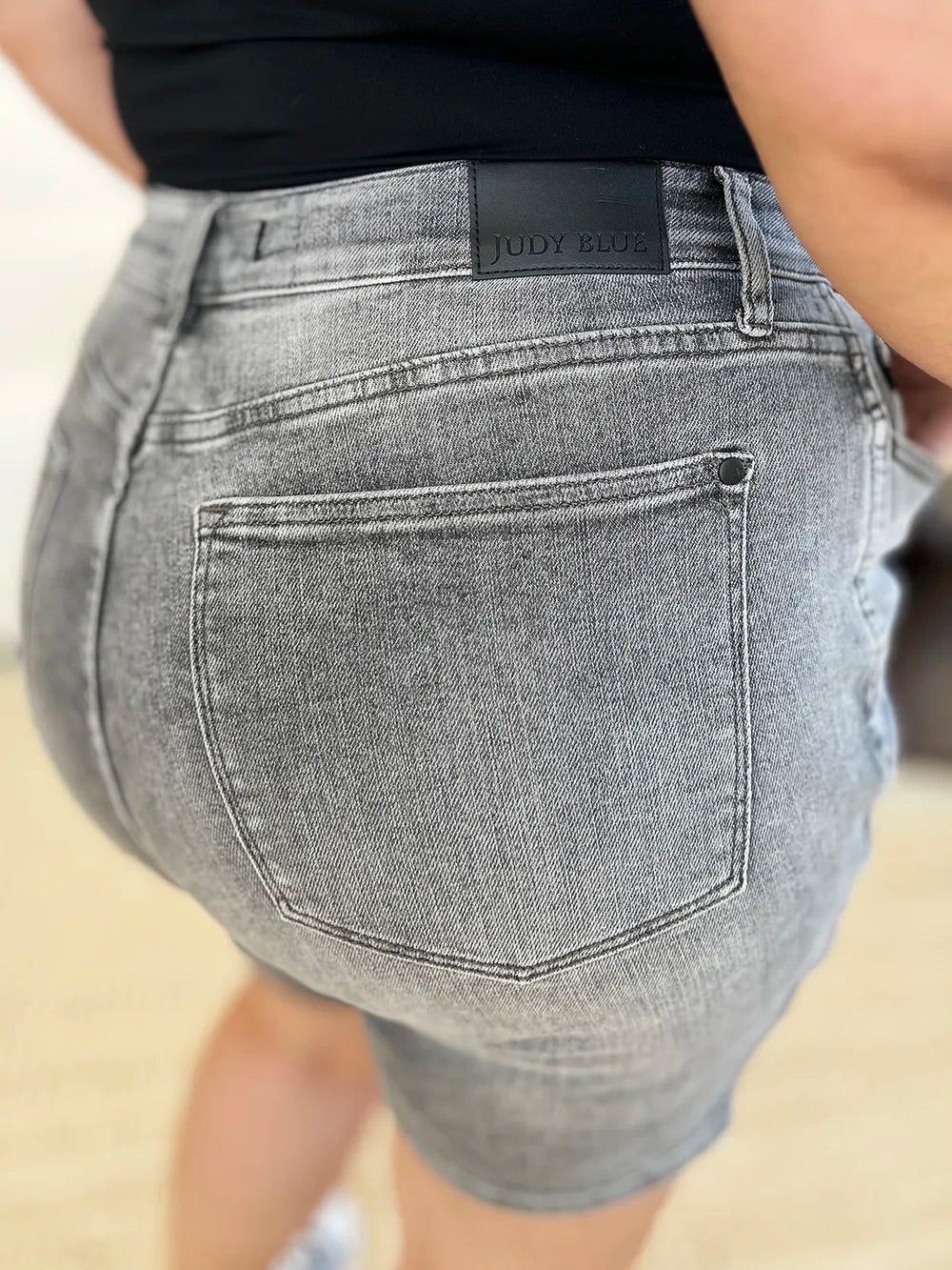 Judy Blue Full Size High Waist Washed Denim Shorts - Velora