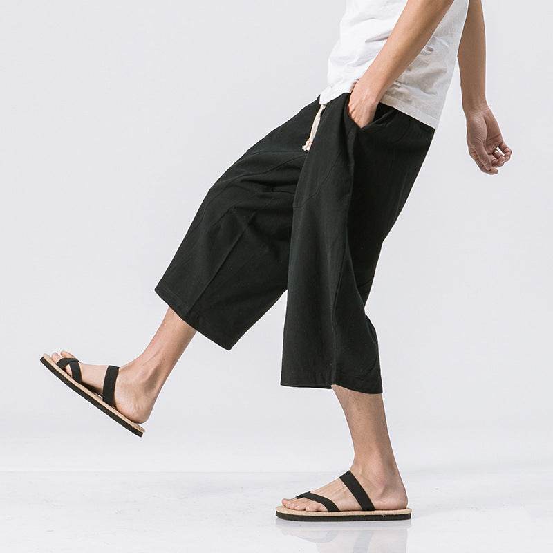 Chinese Style Cotton And Harem Pants - Velora