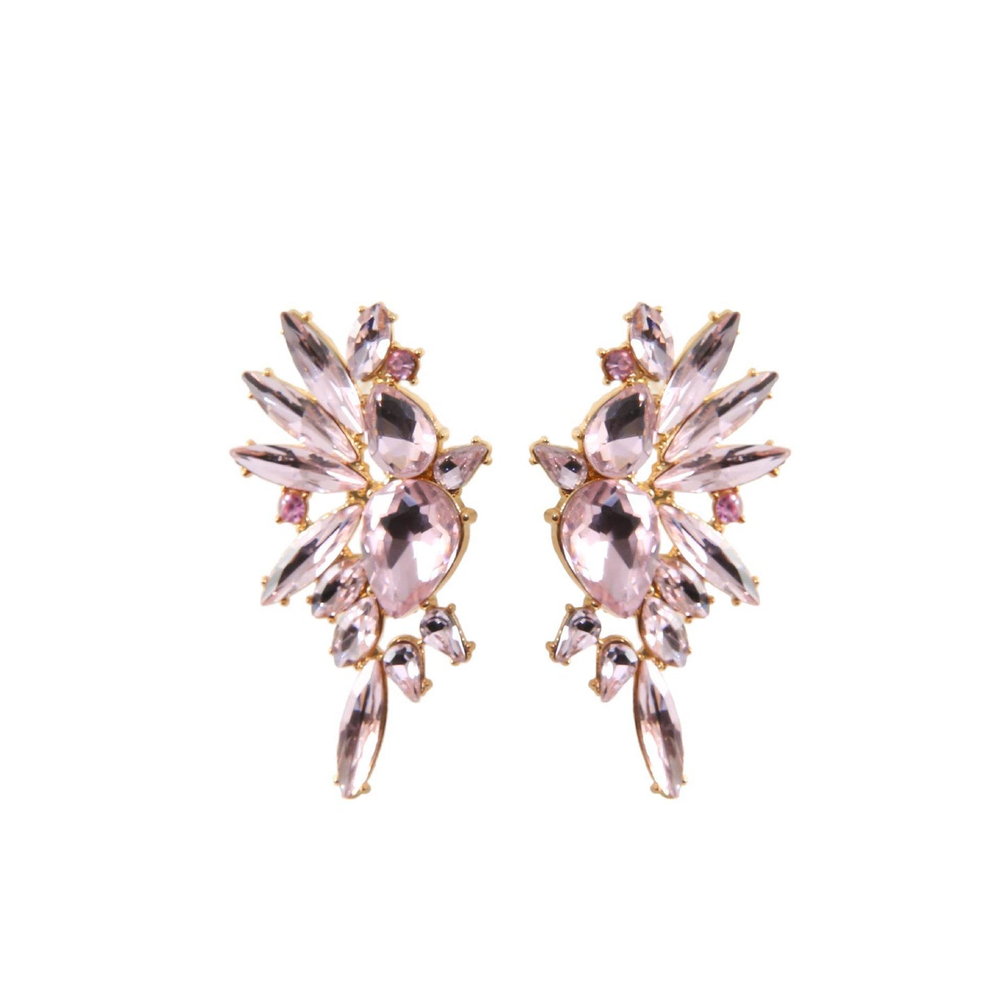 Colorful Luxury Temperament And Fully-jewelled Glass Fashion Geometric Earrings - Velora