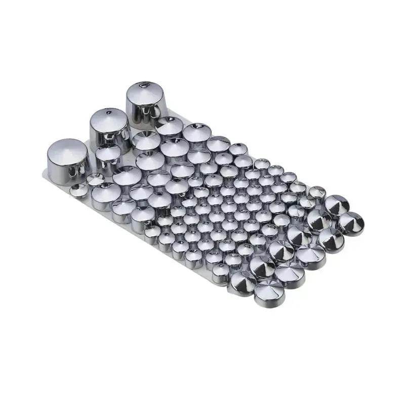 87pcs Motorcycle Chrome ABS Bolt Toppers Kit Softail Twin Cam 1984-2006 - Velora