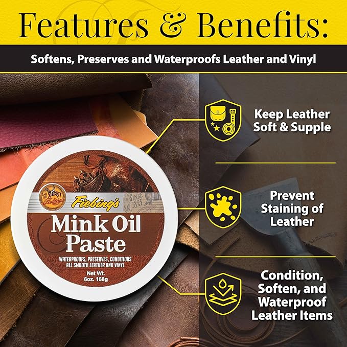 Fiebing's Smooth Leather Mink Oil Paste Boutique of Leathers/Open Road