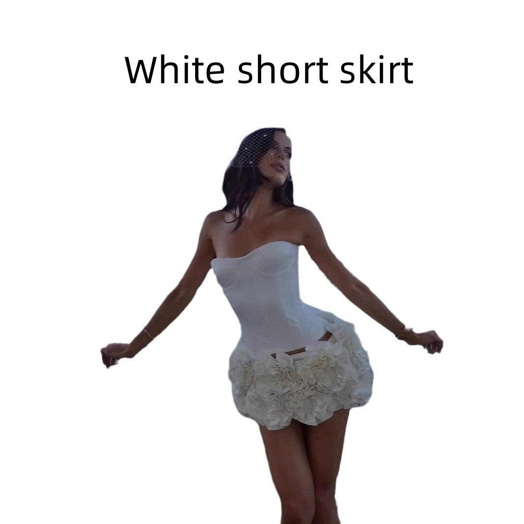 New Strap Adjustable Tube Top Short Skirt Strapless Ball Gown Mini Fashion Celebrity Nightclub Party Dress Birthday Cocktail Girls' Outfit - Velora