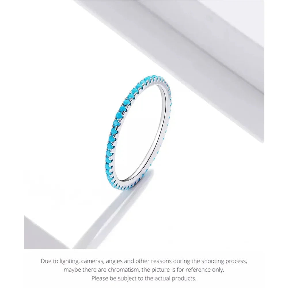 925 Sterling Silver Cz Simulated Diamond Stackable Ring Platinum Plated Eternity Bands For Women - Velora Luxury Fashion