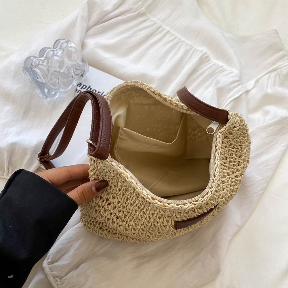 Niche Design Vacation Straw Tote Bag - Velora