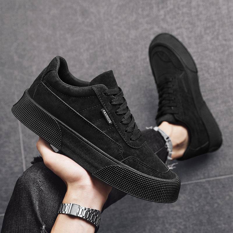 Casual Board Flat Shoes Men Breathable Thick-soled Lace-up Sneakers For Walking Running - Velora
