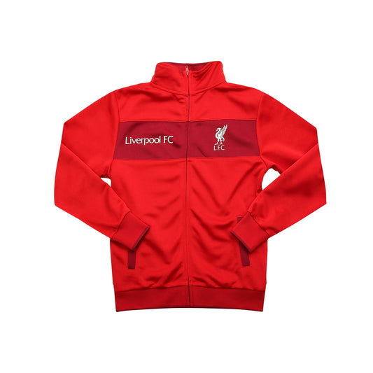 Icon Sports Soccer Track Jacket – Official Boys Liverpool FC World Football Club Team Casual Full Zip Up Active Youth Training Top LP52TJ-2 YL
