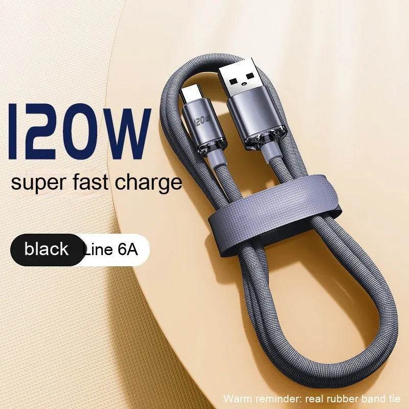 120W Data Cable Type-C Mobile Phone Charging Cable - Velora