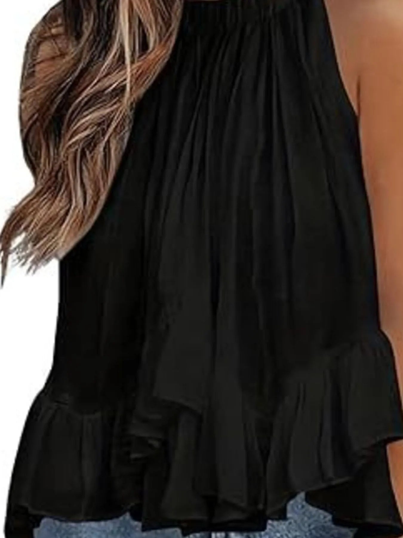 Ruffled Hem Sleeveless Cami Top - Velora