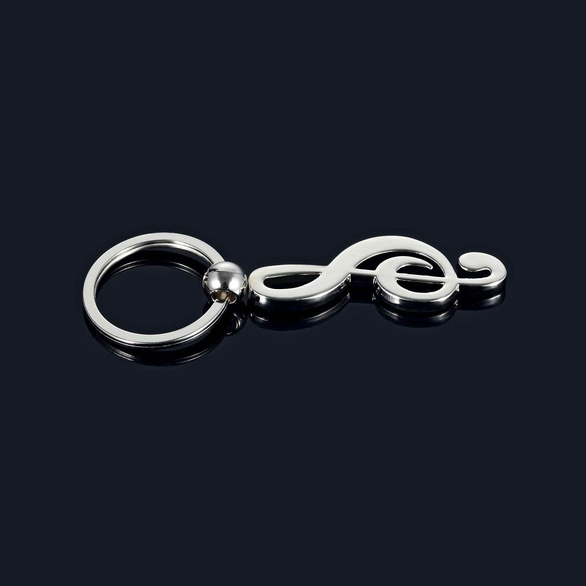 Rotary note metal keychain - Velora
