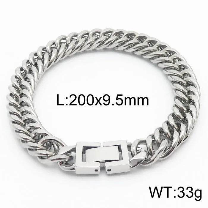 Cuban Link Chain Trimming Chain Jewelry Buckle Titanium Steel Bracelet - Velora