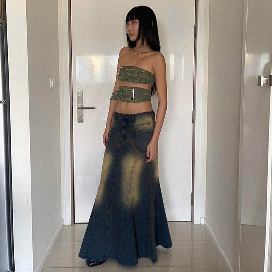 Women's Fashion Personality Denim Skirt - Velora