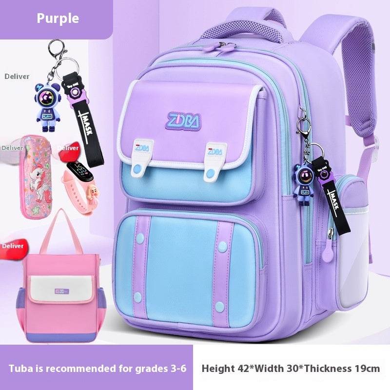 Elementary School Spine Protection Backpack Water resistant School bag - Velora