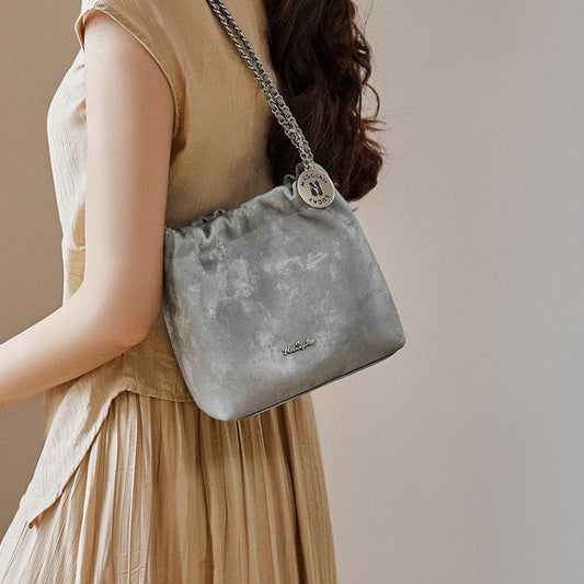 Autumn And Winter Cross-body Bag Female Chain Bucket Shoulder Leather Women Bag - Velora