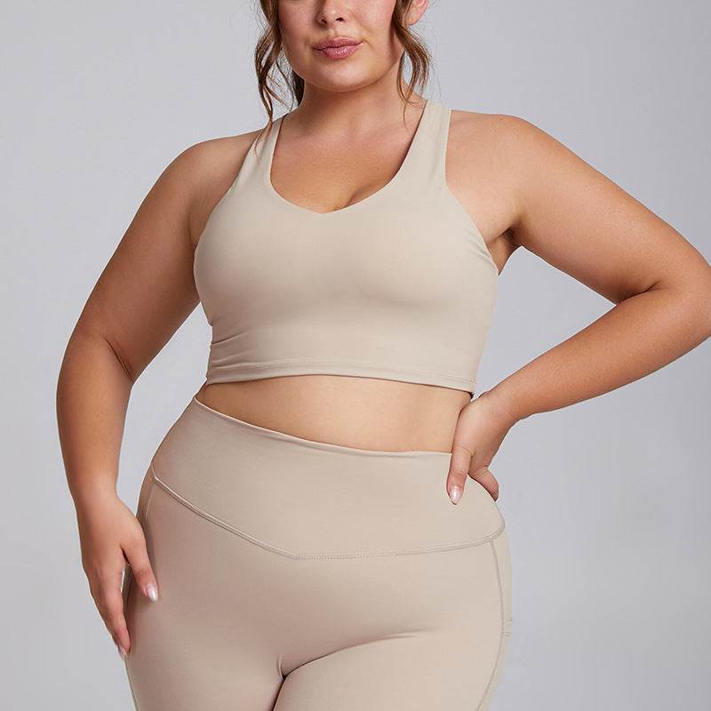 Plus Size Women Sports Workout Gym - Sleeveless Crop and Pant - Velora