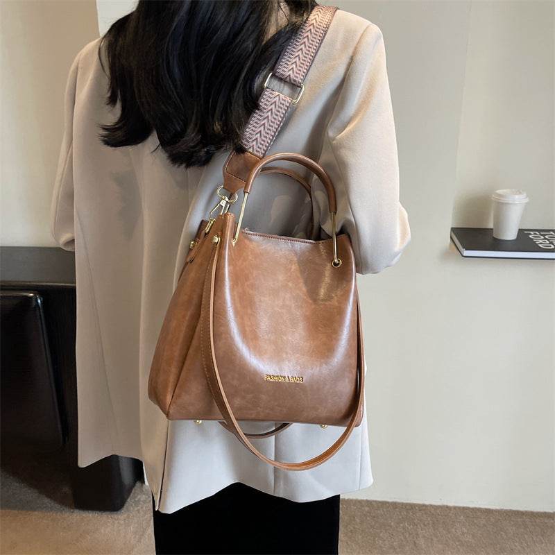 Retro Large Capacity Hand-held Tote Bag Casual Crossbody - Velora