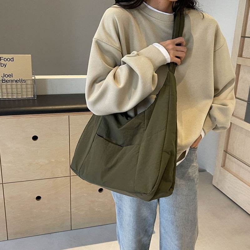 Cotton-padded Korean Casual Shoulder Bag - Velora